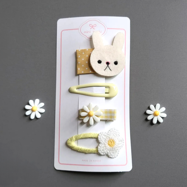 미니푸치 딜라이트 마카롱 헤어핀 4종 세트