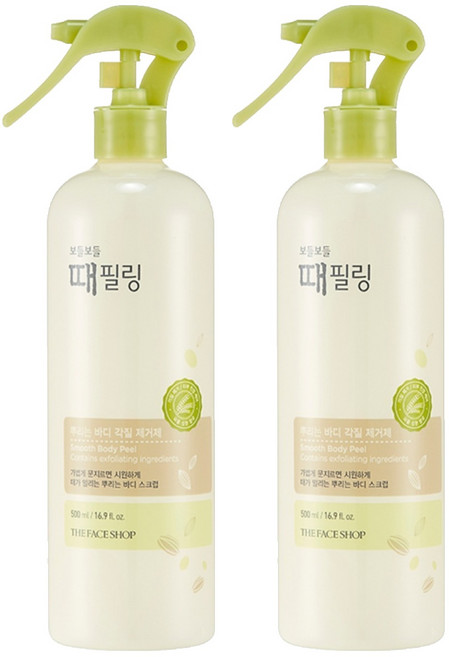 더페이스샵 보들보들 때 필링 바디스크럽, 500ml, 2개