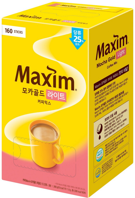 맥심 모카골드 라이트 커피믹스, 11.8g, 160개입, 1개