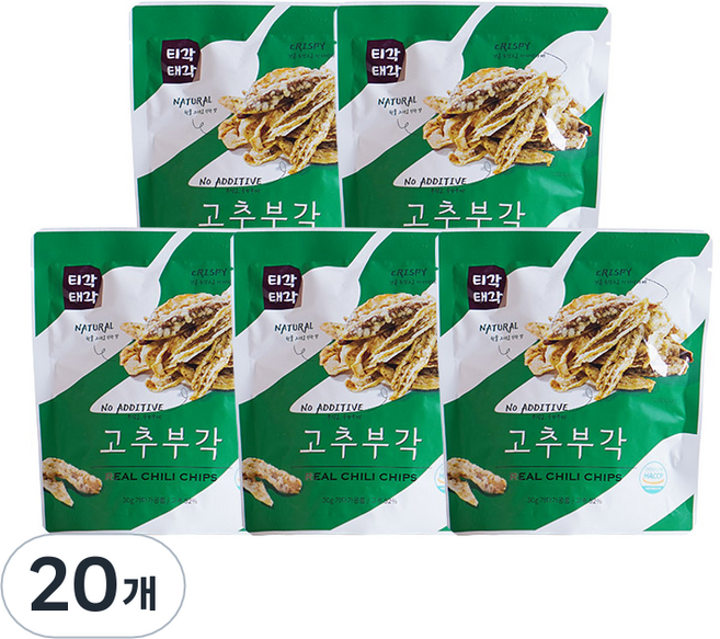 티각태각 고추부각, 30g, 20개