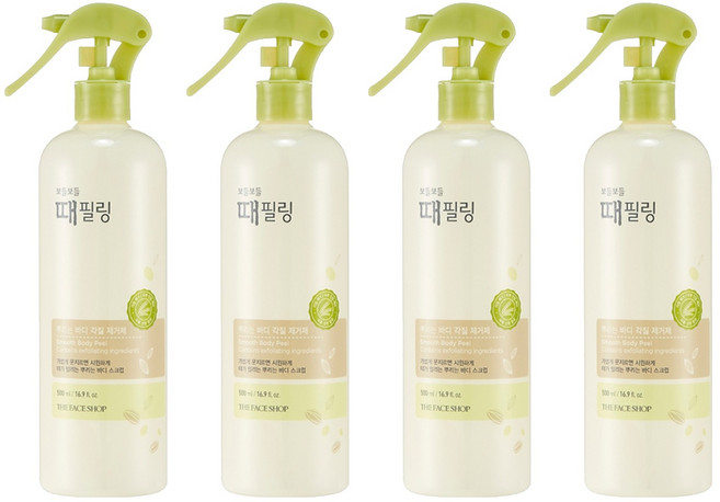 더페이스샵 보들보들 때 필링 바디스크럽, 500ml, 4개