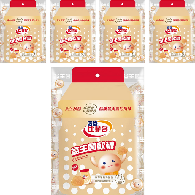 活益比菲多 益生菌軟糖 原味, 75g, 5包