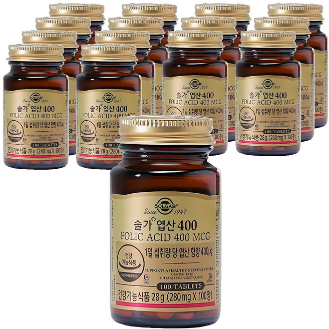 SOLGAR 葉酸 400, 100錠, 15個