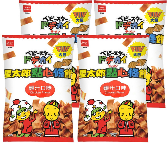OYATSU 優雅食 點心條餅 雞汁口味FUN大包, 100g, 4包