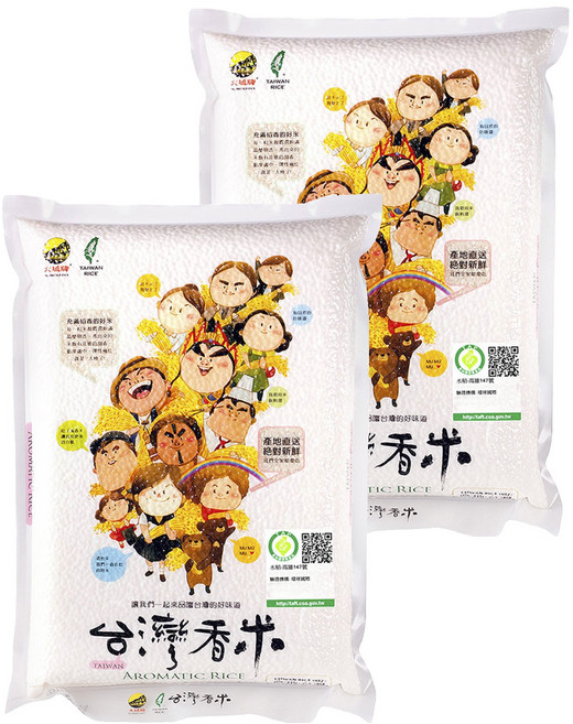 大橋牌 台灣香米, CNS一等, 2kg, 2包