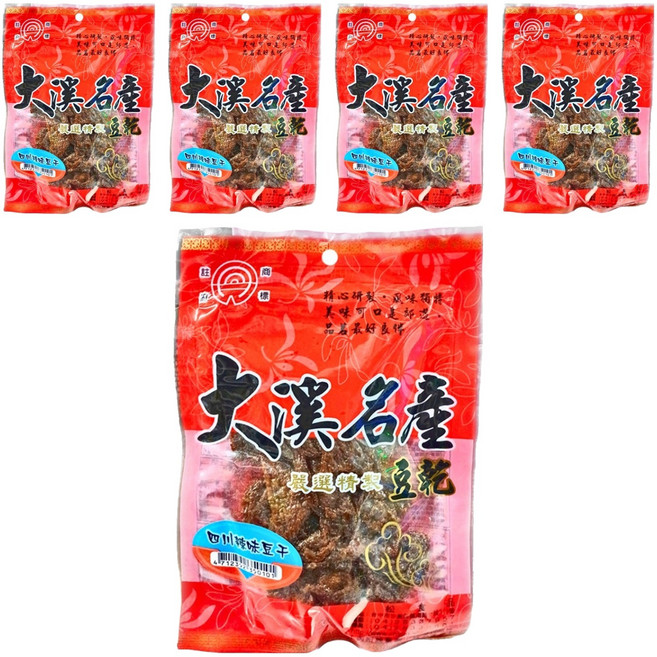 長松食品 四川辣味豆乾, 100g, 5包