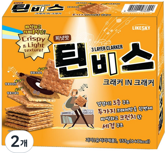하늘처럼 피넛맛 틴비스, 2개, 133g