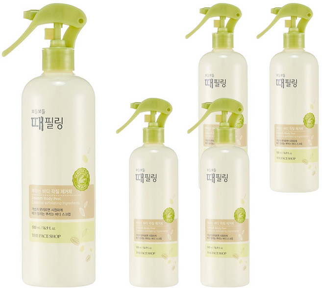 더페이스샵 보들보들 때 필링 바디스크럽, 500ml, 5개