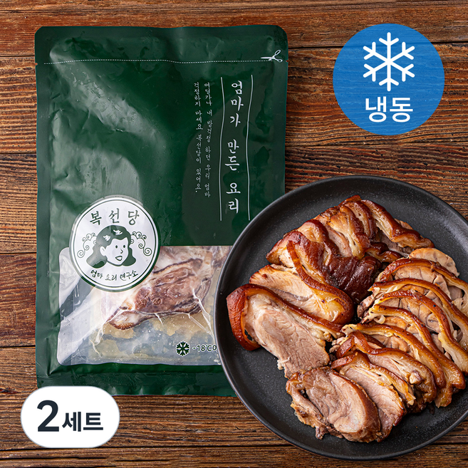 복선당 순살 족발 280g + 마늘보쌈소스 150g + 참소스 20g + 새우맛양념 15g 세트 (냉동), 465g, 2세트