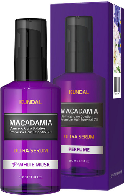 쿤달 마카다미아 울트라 세럼 헤어 에센스 화이트머스크향, 100ml, 1개
