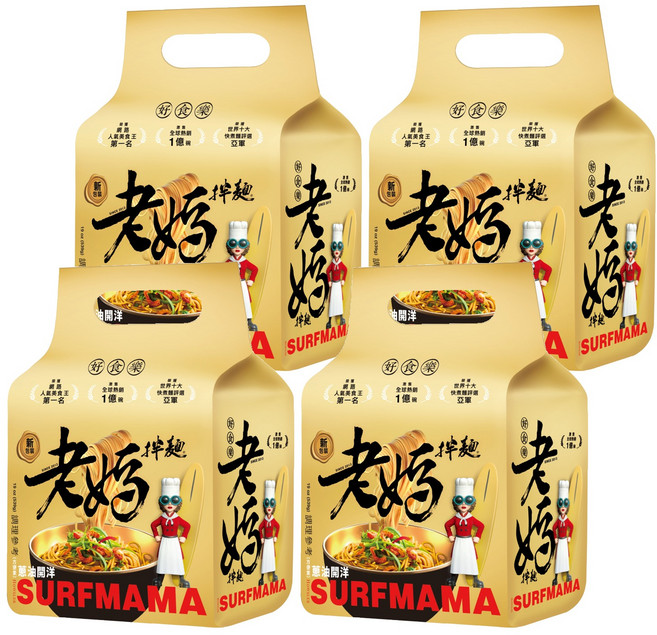 老媽拌麵 蔥油開洋 134.8g, 16包