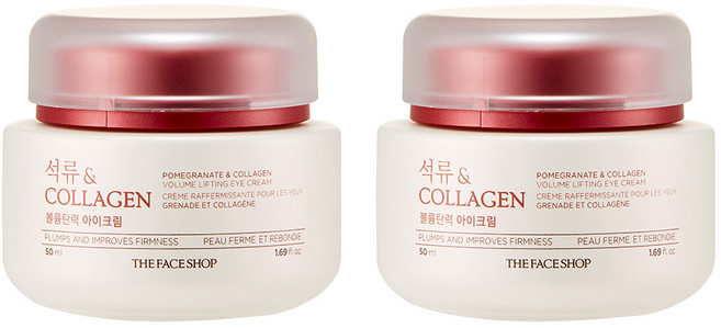 더페이스샵 석류 엔 콜라겐 볼륨탄력 아이크림, 50ml, 2개