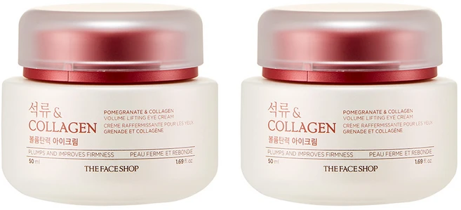 더페이스샵 석류 엔 콜라겐 볼륨탄력 아이크림, 50ml, 2개 - 쿠팡