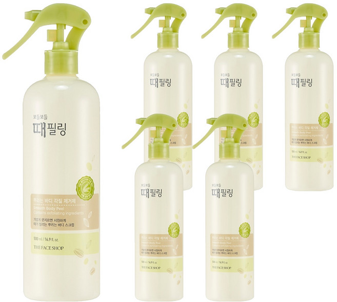 더페이스샵 보들보들 때 필링 바디스크럽, 500ml, 6개