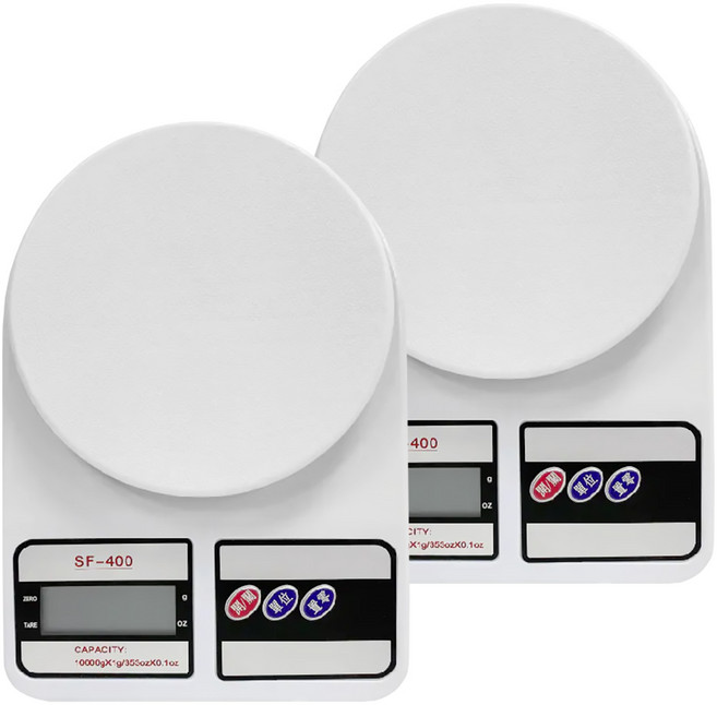 廚房電子秤 2個, 3kg, SF-400, 白色