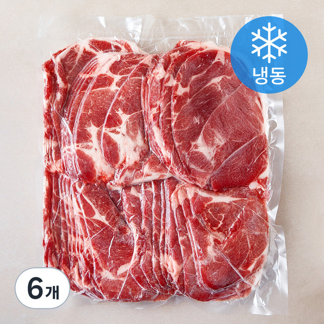 고급진 미국산 목전지 3mm 슬라이스 구이용 (냉동), 6개, 3kg