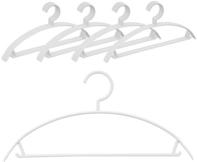 생활공식 어깨 뿔 방지 옷걸이, 화이트, 20개