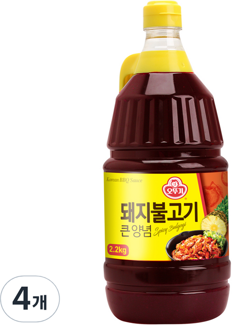 오뚜기 돼지불고기 큰 양념, 2.2kg, 4개