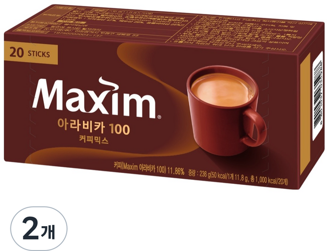 Maxim 麥心 100%阿拉比卡即溶咖啡, 20入, 11.8g, 2個