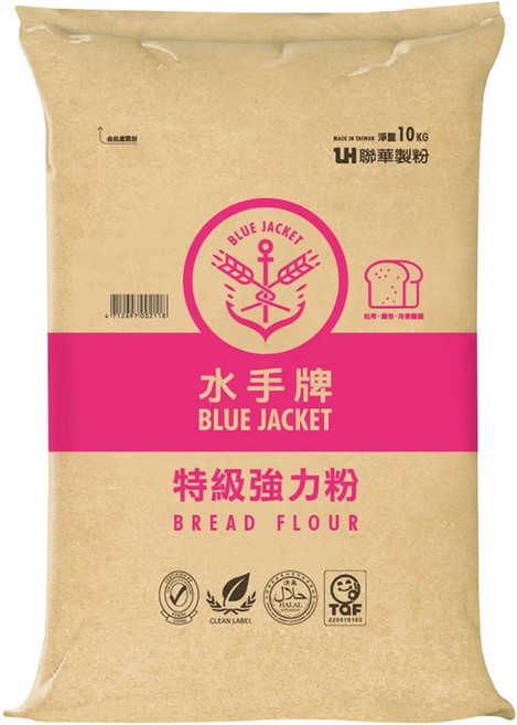 聯華製粉 BLUE JACKET 水手牌 特級強力粉, 10kg, 1袋