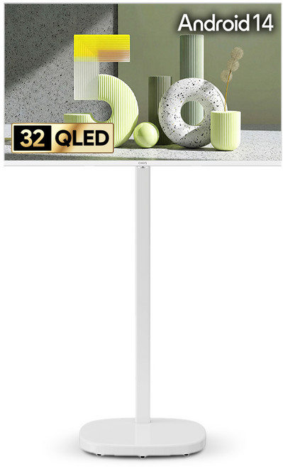 더함 CHiQ FHD QLED 화이트에디션 돌비 AI 구글 5.0 스마트TV 화이트에디션 + 삼탠바이미 스탠드 큐브 세트, 81cm(32인치), NA321QLED(TV), MSA11-241L-W(삼탠바이미), 스탠드형, 고객직접설치