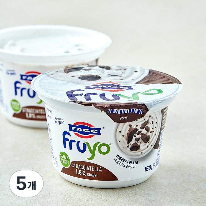 파예 프루요 그릭 요거트 스트라차텔라 초콜렛 칩, 150g, 5개