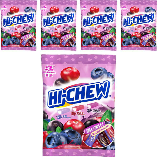 MORINAGA 森永 HI-CHEW 嗨啾 綜合莓果, 90g, 5包