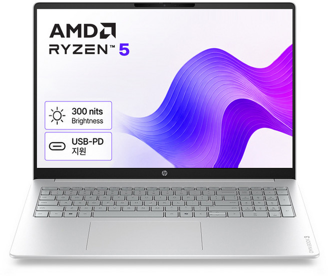 HP 2026 옴니북 3 16 라이젠5 라이젠 40 시리즈, Glacier Silver, 16-by0045AU, 512GB, 16GB, Free DOS