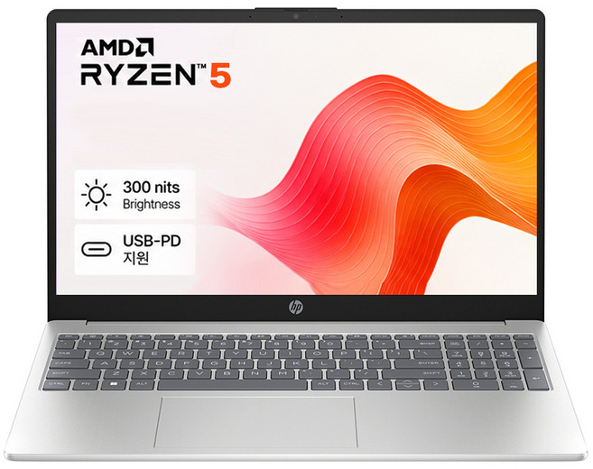 HP 2026 노트북 15 라이젠5 라이젠 7000 시리즈, Natural silver, 512GB, 16GB, Free DOS, 15-fc1061AU
