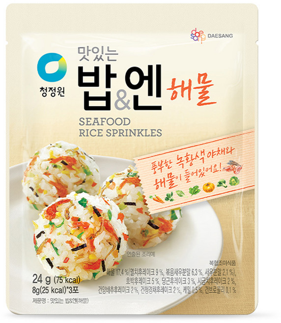 청정원 맛있는 밥 엔 해물 후리가케, 24g, 1개