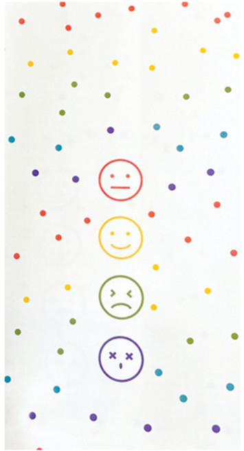 마켓감성 레인보우 플랫 백, 스마일, 35개