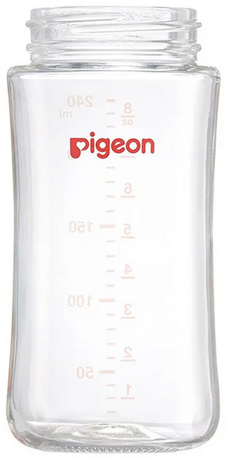 pigeon 貝親 玻璃瓶 奶瓶 WN3, 透明色, 240ml, 1個