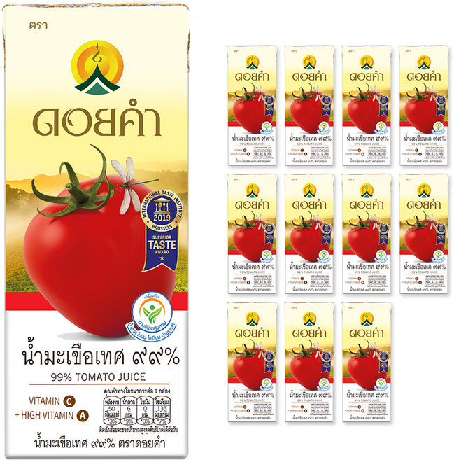 도이캄 착즙 99% 토마토 주스, 200ml, 12개