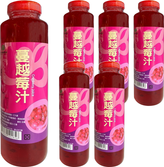埔里鎮農會 蔓越莓汁, 800g, 6瓶