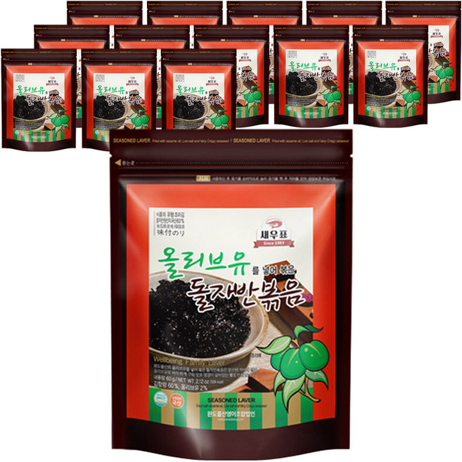 새우표 완도 올리브유 돌자반볶음, 60g, 14개