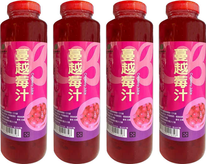 埔里鎮農會 蔓越莓汁, 800g, 4瓶