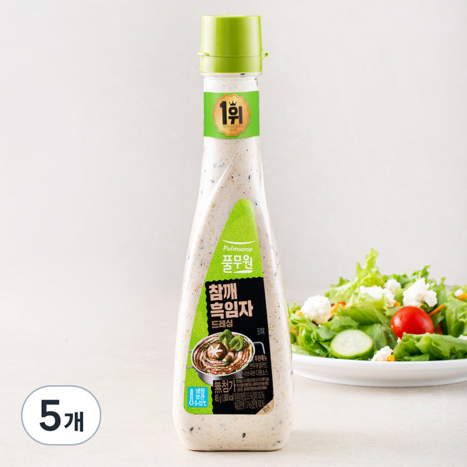 풀무원 참깨흑임자 드레싱, 495g, 5개