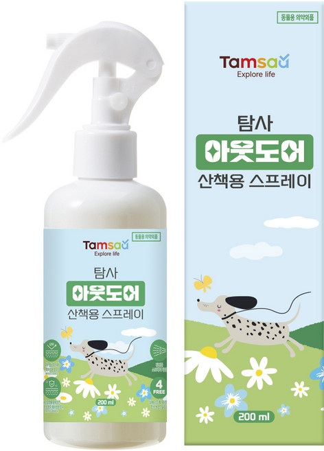 탐사 반려동물 아웃도어 산책용 스프레이, 200ml, 1개