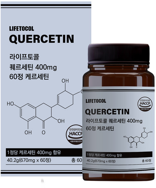라이프토콜 퀘르세틴 400mg 케르세틴, 60정, 1개