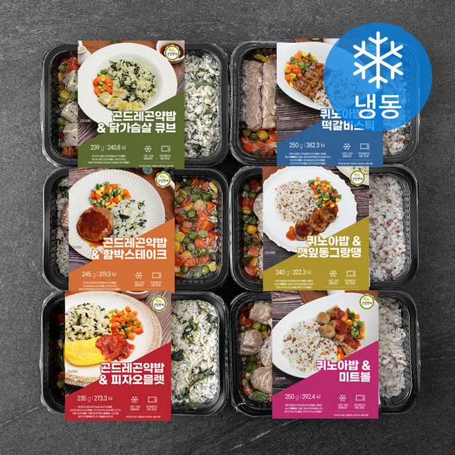 건강한끼 도시락 시즌2 6종세트 (냉동), 1.459kg, 1세트