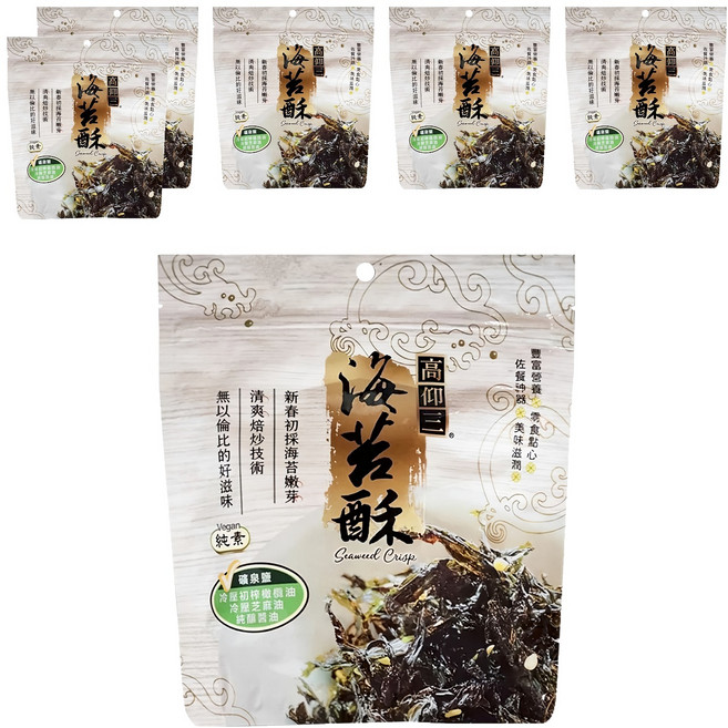 高仰三 海苔酥, 45g, 6包