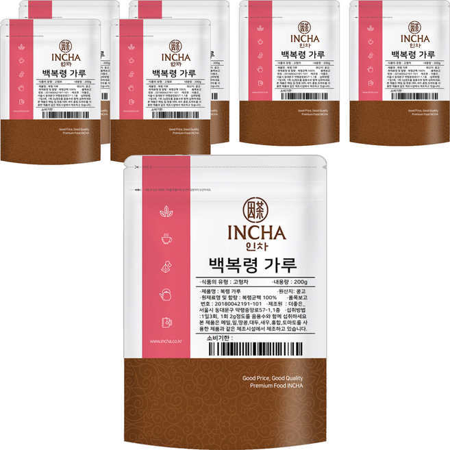 인차 백복령 가루, 200g, 7개