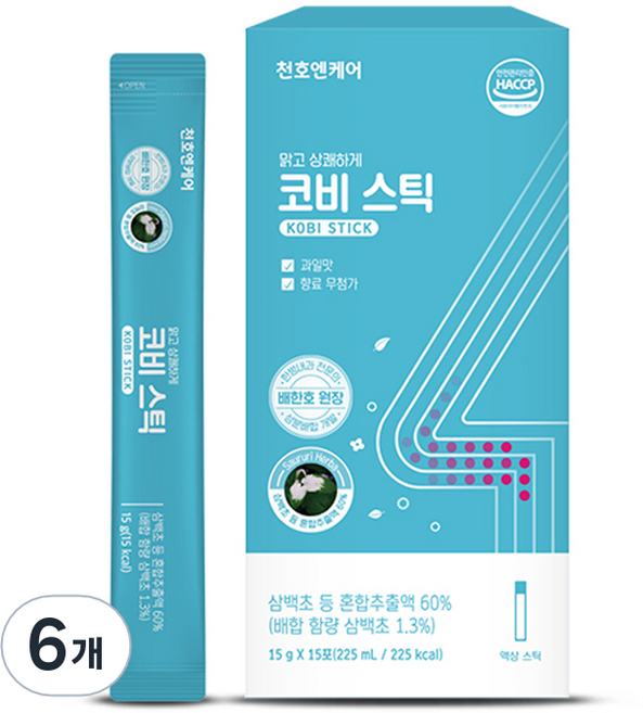 천호엔케어 코비 스틱 15p, 225ml, 6개