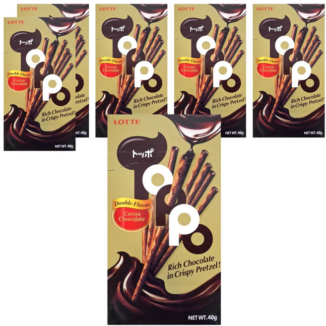 Toppo 夾心餅乾棒 濃厚巧克力口味, 40g, 6盒
