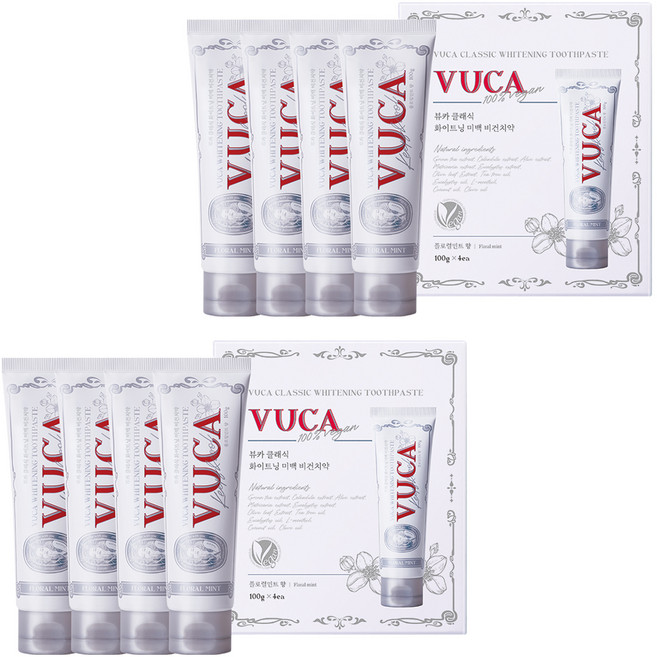 뷰카 클래식 화이트닝 미백 치약, 100g, 8개