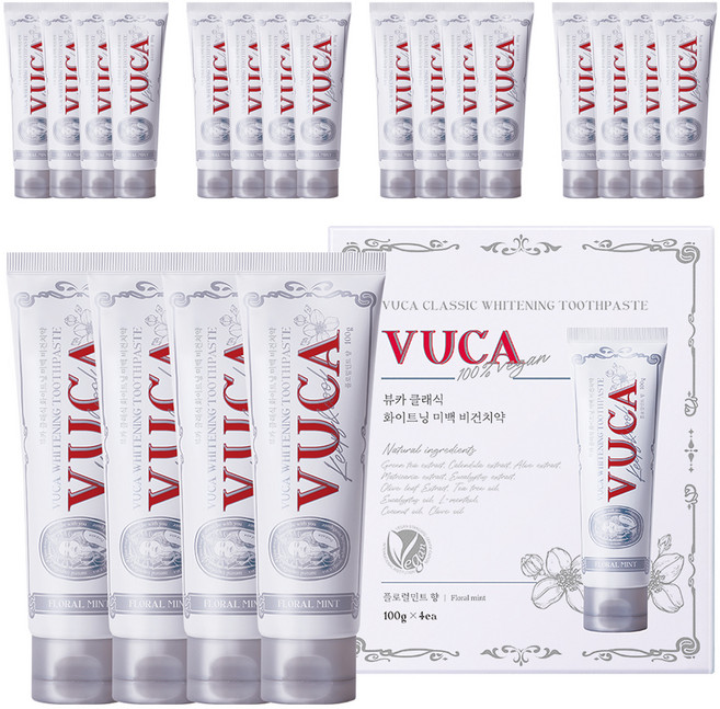 뷰카 클래식 화이트닝 미백 치약, 100g, 20개