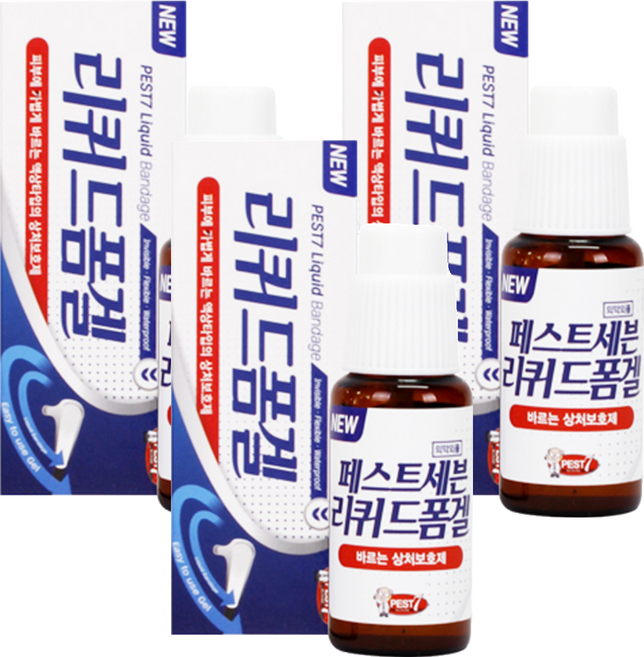 페스트7 리퀴드폼 겔 바르는 상처보호제, 3개
