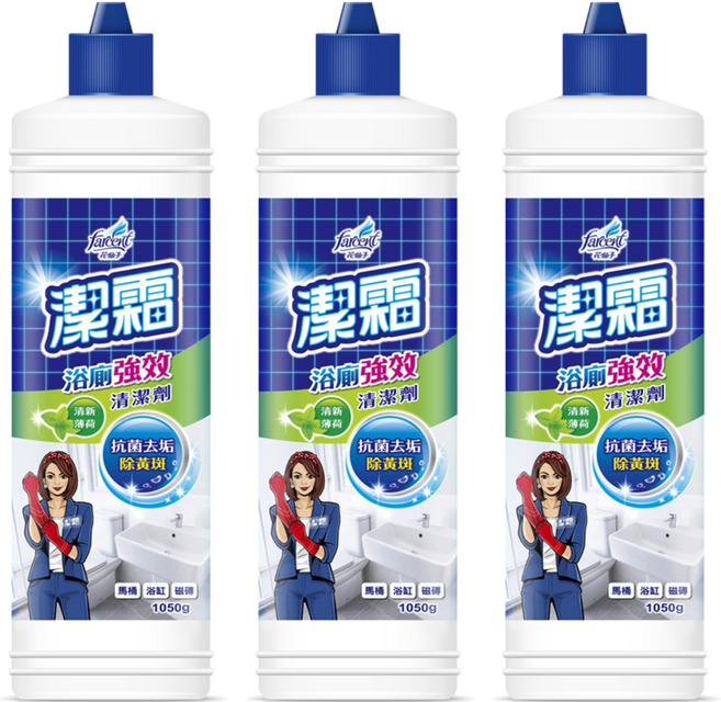 Farcent 花仙子 潔霜S浴廁清潔劑 清新薄荷, 1.05kg, 3瓶