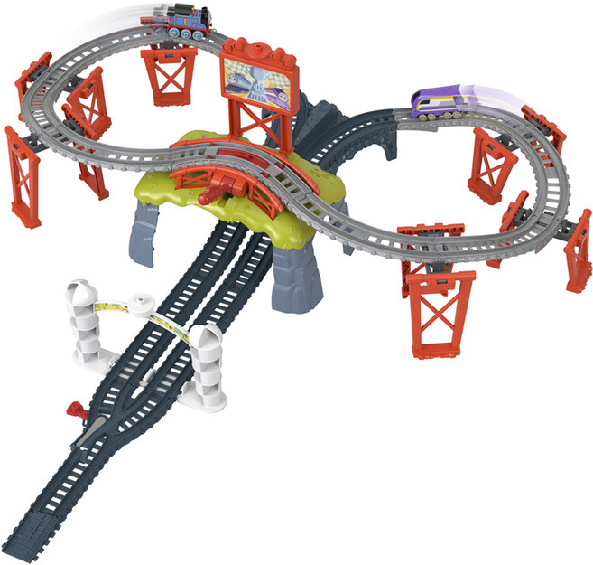 THOMAS&FRIENDS 湯瑪士小火車 索多島杯賽火車電動玩具套裝, 混合色