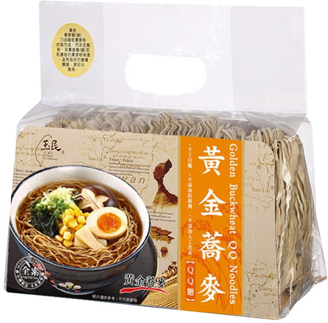 玉民 台灣黃金蕎麥 QQ麵, 550g, 1包